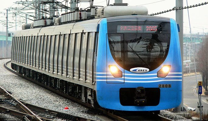 AREX train — Incheon Airport to Seoul